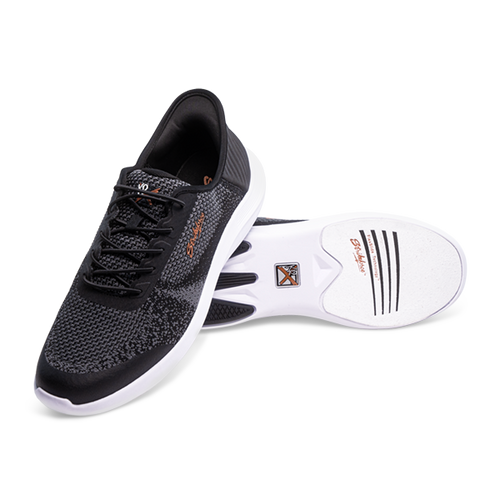 KR Strikeforce Pilot black bowling shoes pair on white background