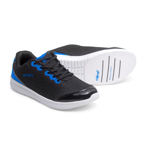 KR Strikeforce Glitz Black Blue women's bowling shoes pair