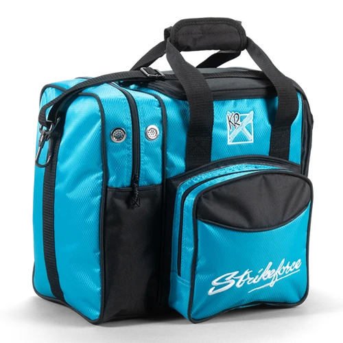 KR Strikeforce Flexx Single Tote Bowling Bag Caribbean Blue Black