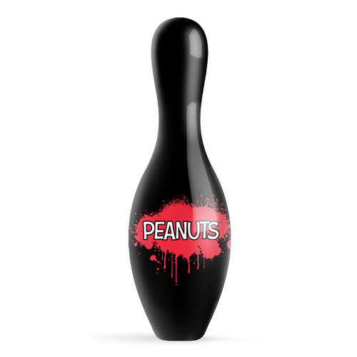 Snoopy Graffiti decorative bowling pin front view Peanuts graffiti design