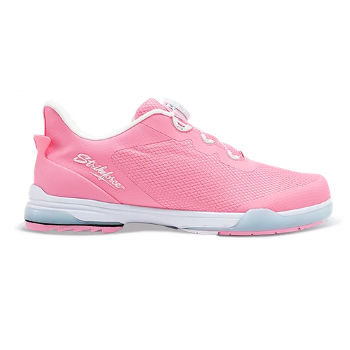 KR Strikeforce TPC Hype LT Pink Mesh LE left hand unisex bowling shoes, side view