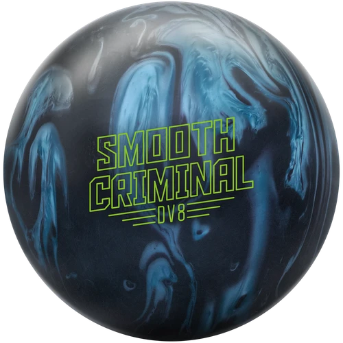 DV8 Smooth Criminal control bowling ball in steel blue and black hybrid reactive
