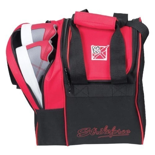 Side shoe compartment on KR Strikeforce Rook Single Tote Bowling Bag