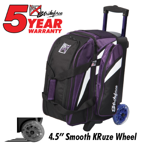 KR Strikeforce Cruiser Smooth 2 Ball Roller Bag Purple/White/Black