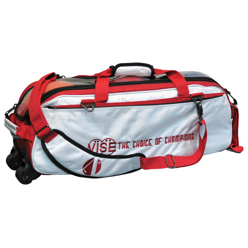 Vise Clear Top Triple Tote Bag White/Red