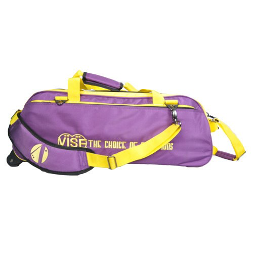 Vise Clear Top Triple Tote Bag Purple/Gold