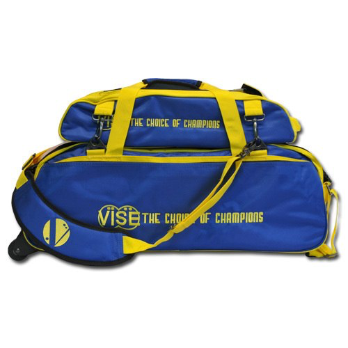 Vise Clear Top Triple Tote Bag with Shoe Pouch Blue/Yellow