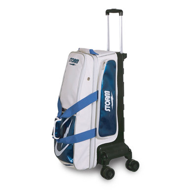 STORM 3ボールバッグ & ボール3個セット ★ツーハンド仕様も Storm Rolling Thunder Signature 3 Ball Bowling Bag White/Blue