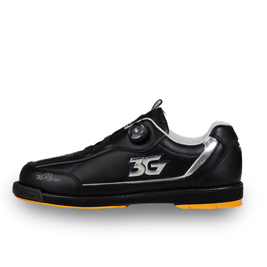 3G Dial Racer Mens Bowling Shoes Black/Chrome Right Hand Medium