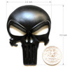 Punisher Skull Black Color Metal Emblem/Sticker
