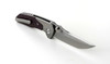 Barker Collab Hokkaido Bolster Lock Folding Knife 3.5" MagnaCut, Burgundy Micarta