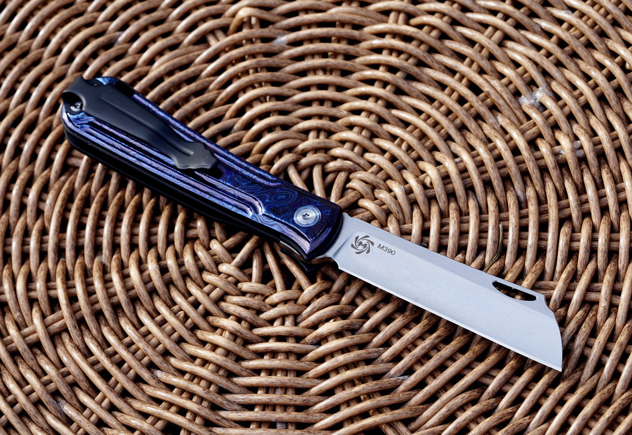 Rick Lala Collab Caipira, Front Flipper Folding Knife, Jade G10