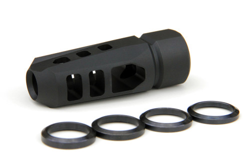Mechforce Enforcer Muzzle Brake Compensator 5/8-24 TPI .308 / 7.62mm with 4 Variable Timing Crush Washers