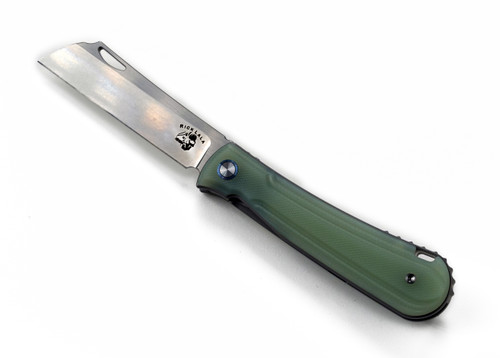 Rick Lala Collab Caipira, Front Flipper Folding Knife, Jade G10