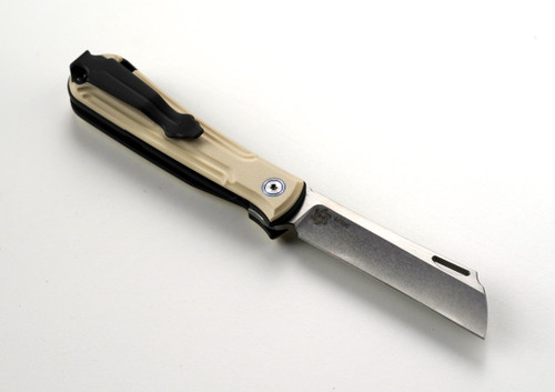 Rick Lala Collab Caipira, Front Flipper Folding Knife, Ivory G10 Stormtrooper Edition