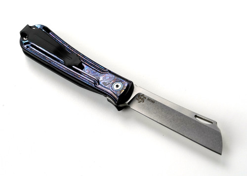 Rick Lala Collab Caipira, Front Flipper Folding Knife, MokuTi Edition