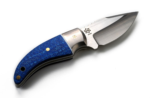 Guillot Collab Kestrel Fixed Blade, M390, Blue/White