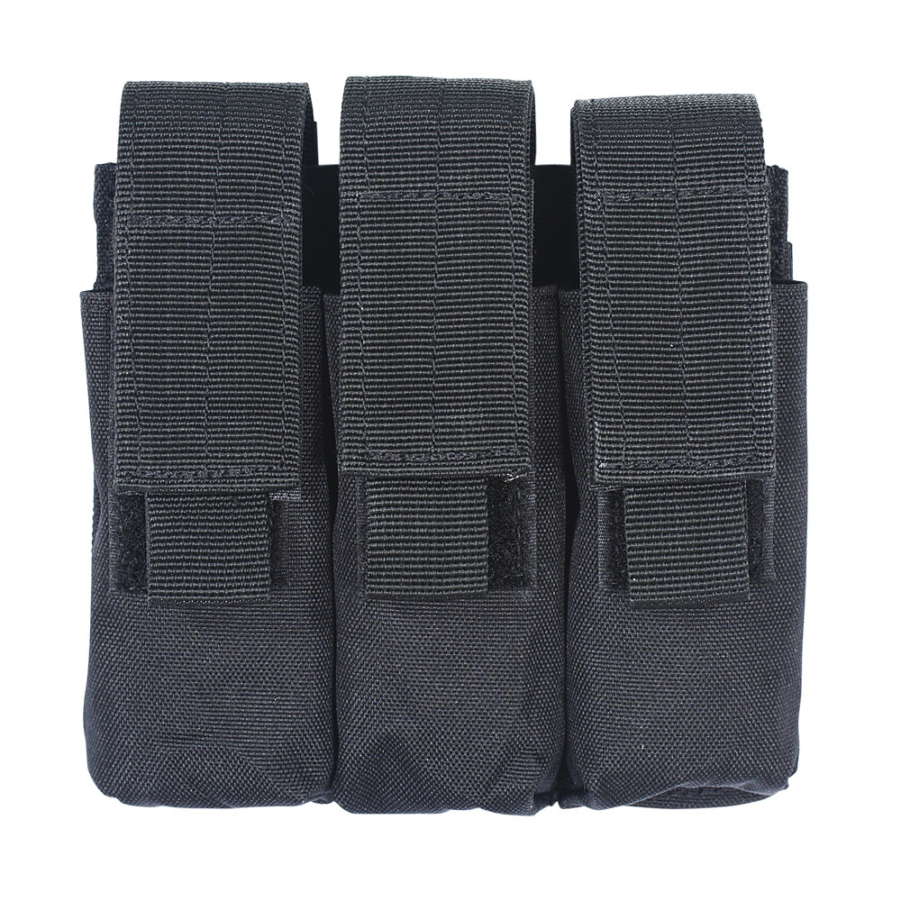 VooDoo Tactical Triple Pistol Magazine Pouch - MOLLE Compatible For Vest & Belt