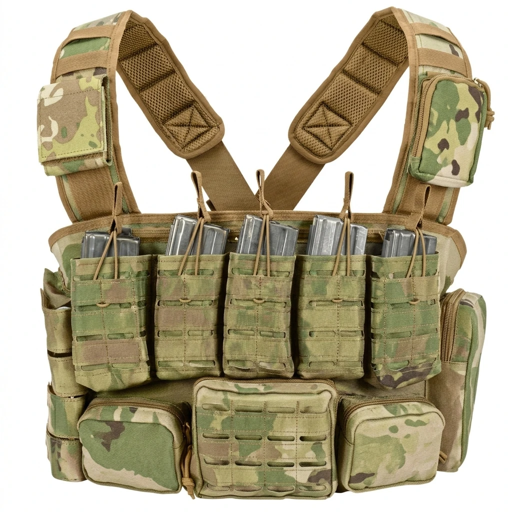 Voodoo Tactical Adjustable Chest Rig with Mag Pouches
