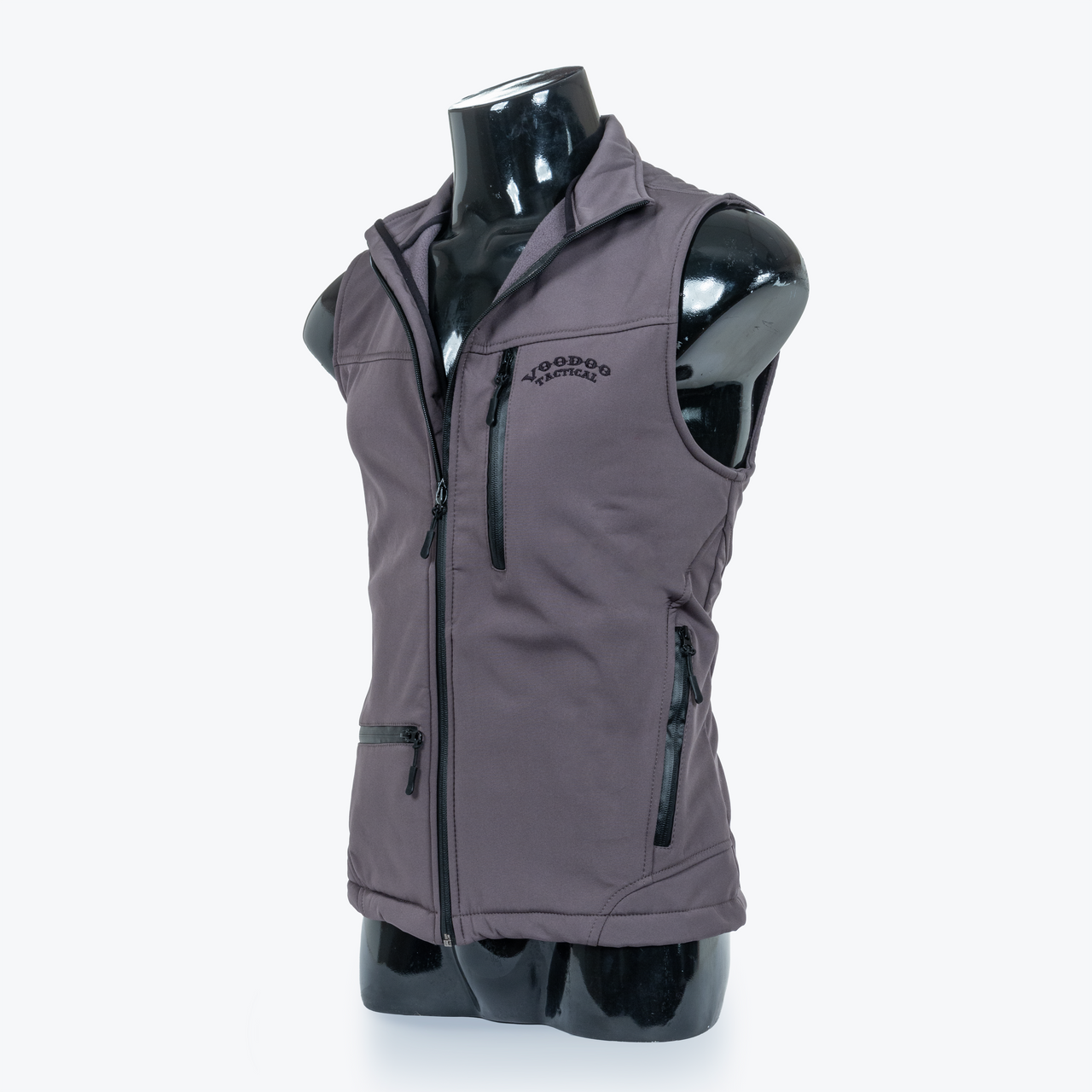 SOFTSHELL ZIP FRONT VEST WITH EMBROIDERED LOGO