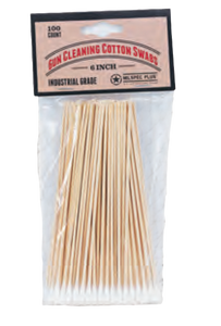 INDUSTRIAL COTTON TIP SWABS - 100-Pack (6" x 5mm) INDUSTRIAL COTTON TIP SWABS - 100-Pack (6" x 5mm)