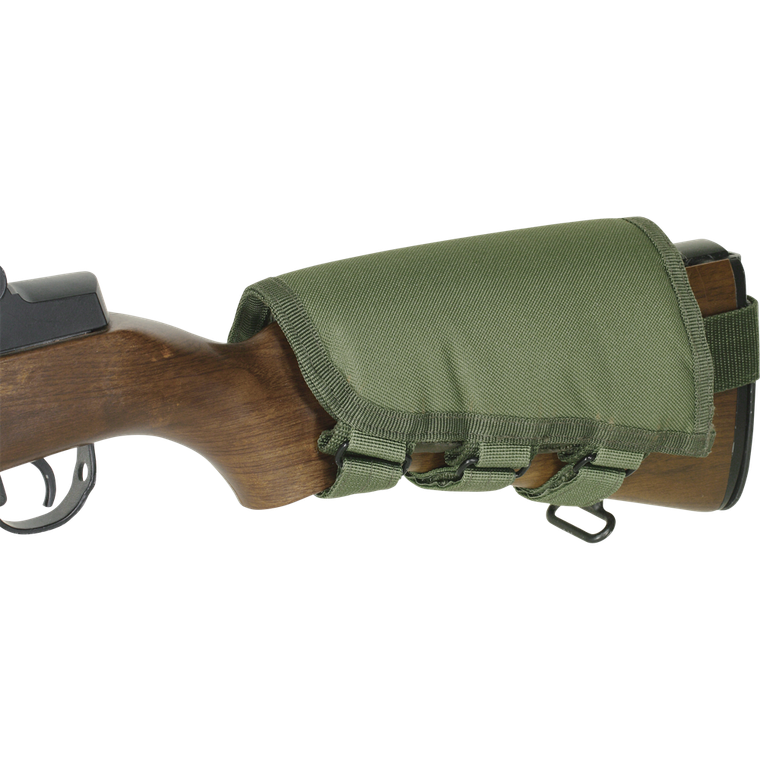 Voodoo Tactical Buttstock Cheek Pad With Ammo Carrier - Coyote