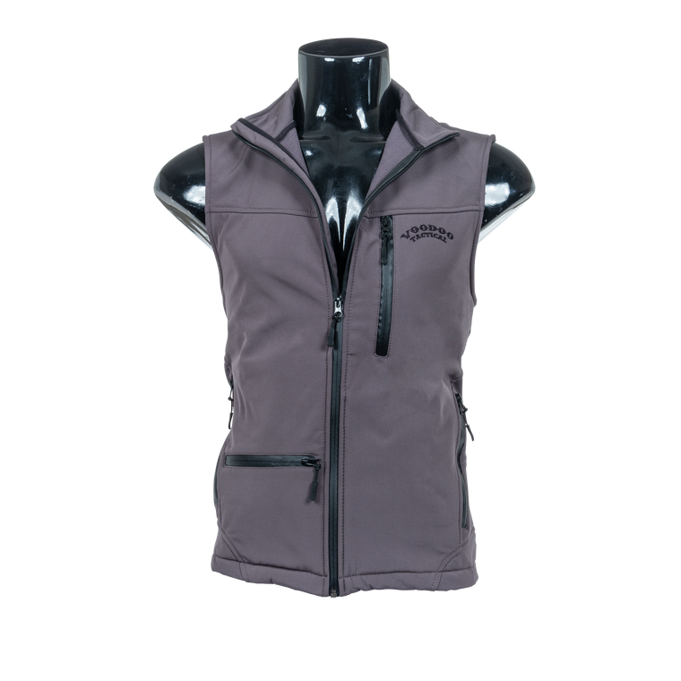 SOFTSHELL ZIP FRONT VEST WITH EMBROIDERED LOGO