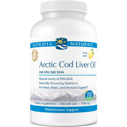 Nordic Naturals Arctic Cod Liver Oil Lemon 180sg