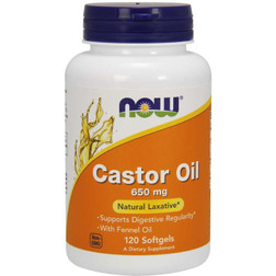Now Foods Castor Oil 650 mg 120sg