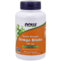 Now Foods Ginkgo Biloba Double Strength 120mg 100vc