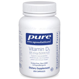 Pure Encapsulations Vitamin D3 125 mcg (5,000 IU) 250c