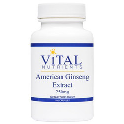 Vital Nutrients American Ginseng 250mg 100vc