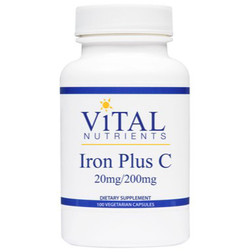 Vital Nutrients Iron Plus C 100vc