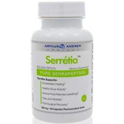 Arthur Andrew Medical Serretia 60 caps front label