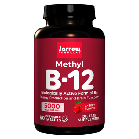 Jarrow Formulas Methyl B-12 5,000mcg Cherry 60 chewable tablets