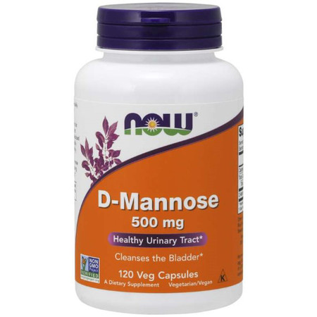 Now Foods D-Mannose 500mg 120vc