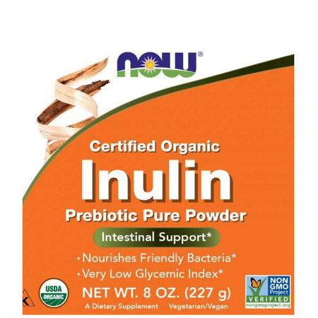Now Foods Inulin Prebiotic Pure Powder Organic 8 oz.