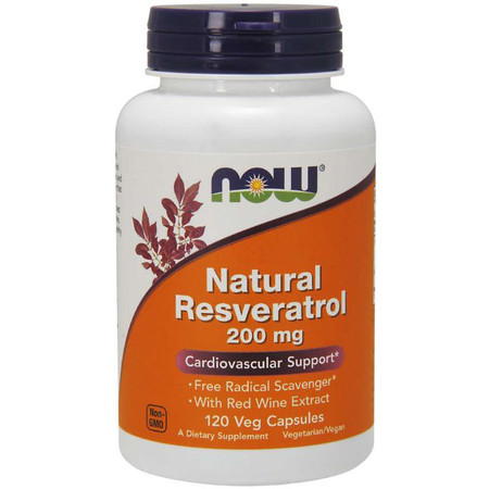 Now Foods Natural Resveratrol 200mg 120vc