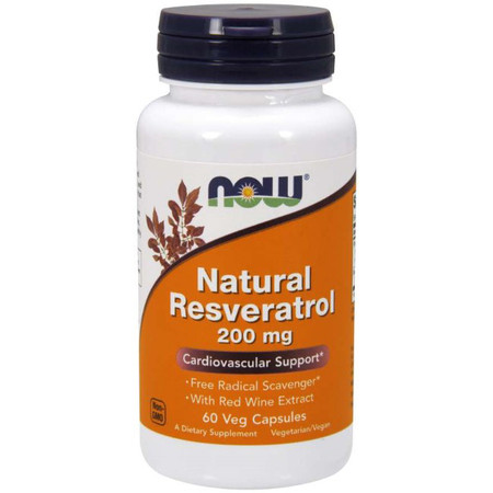 Now Foods Natural Resveratrol 200mg 60vc