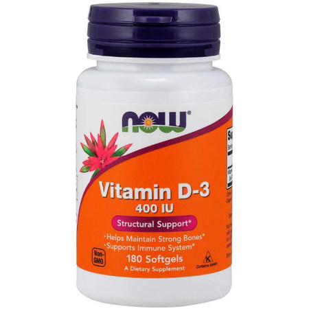 Now Foods Vitamin D3 400 IU 180sg