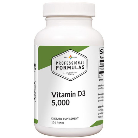 Professional Formulas Vitamin D3 5000 IU 120 perles