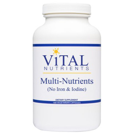 Vital Nutrients Multi-Nutrients (No Iron or Iodine) 180vc