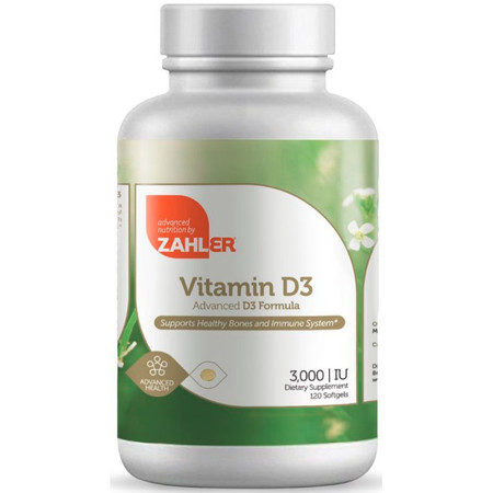 Advanced Nutrition by Zahler Vitamin D3 3000 IU 120sg