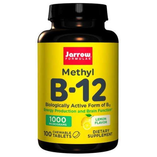 Jarrow Formulas Methyl B-12 1,000mcg Lemon 100 chewable tablets