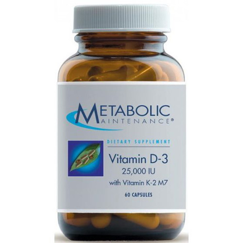 Metabolic Maintenance Vitamin D-3 25,000 IU with Vitamin K-2 M7 60c