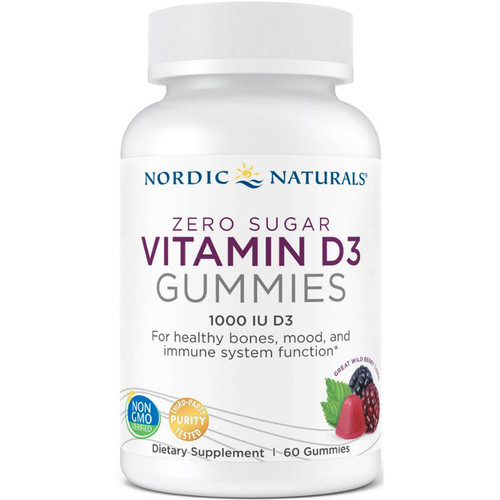 Nordic Naturals Vitamin D3 Zero Sugar Gummies 60 gummies