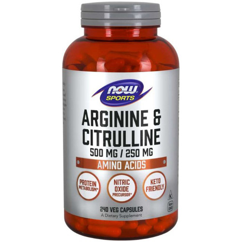 Now Foods Arginine & Citrulline 500/250 mg 240vc