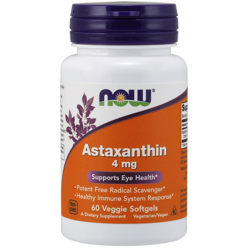 Now Foods Astaxanthin 4mg Veggie Softgels 60vg