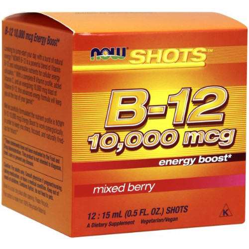 Now Foods B12 10,000 liquid shots 12 per box