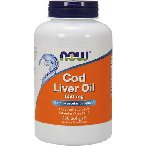 Now Foods Cod Liver Oil 650mg 250sg